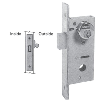 Baldwin Single Cylinder Mortise Deadlock with 1-1/2" Backset